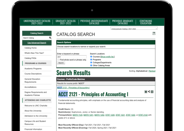 Acalog - More than just a PDF Catalog
