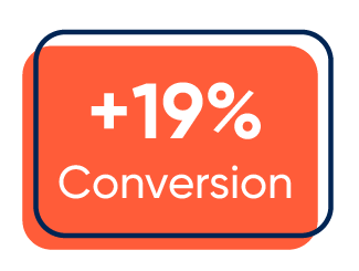 +19% conversion rate